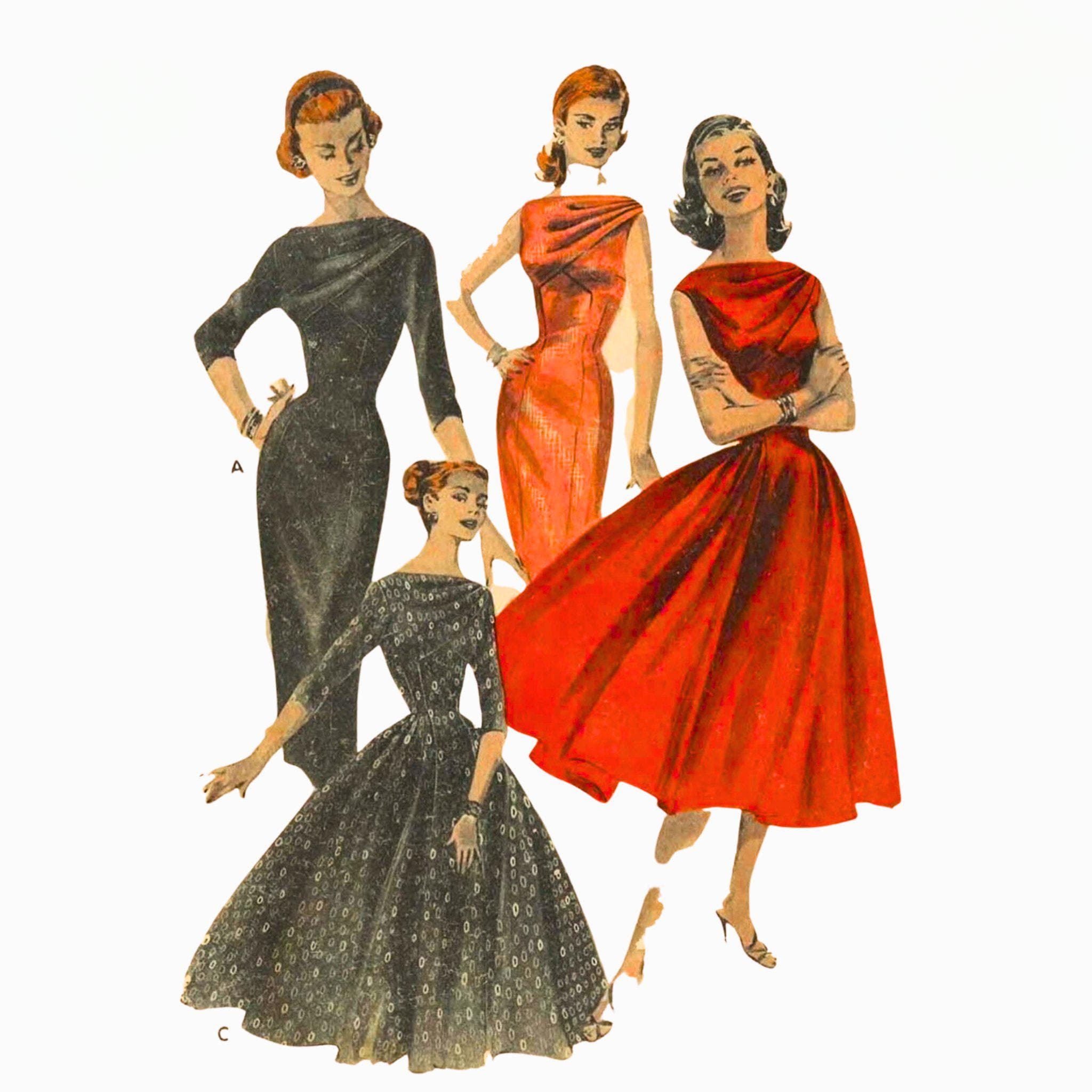 a line dress 50s - Etsy To be the shiny evening gowns.cheap prom dresses Lavetir A-Line/Princess High Neck Color:White-Nude