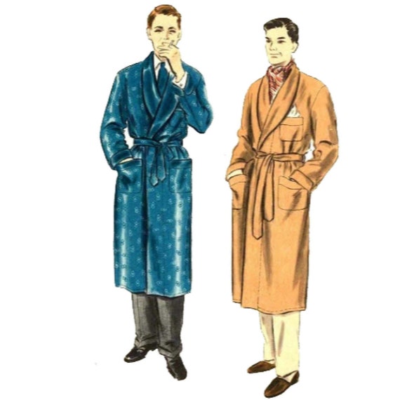 Vintage 1950's Sewing Pattern: Men's Dressing Gown Medium - Chest 38" - 40" (97cm-102cm) - Etsy UK Vintage 1950's Sewing Pattern: Men's Dressing Gown Medium - Chest 38" - 40" (97cm-102cm) - Etsy UK