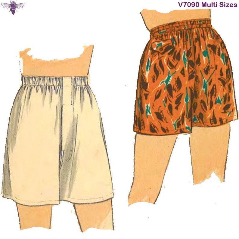 1950s Sewing Patterns | Dresses, Skirts, Tops, Mens     Vintage 1950s Sewing Pattern: Mens Boxer Shorts or Swimming Trunks - Waist 32/ 81cm $20.74 AT vintagedancer.com