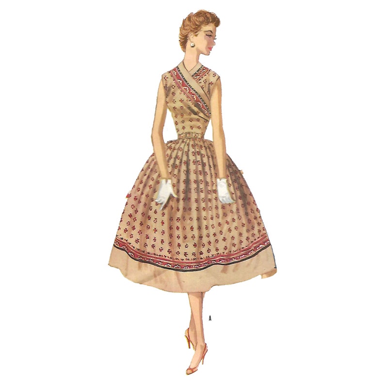 Vintage 1950s Sewing Pattern 'Monica' Dress, Three Styles, Sash Bust 36 91.4cm image 4