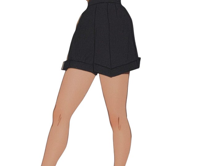PDF - 1950s Sewing Pattern, Shorts - Waist: 25” (63cm) - Download