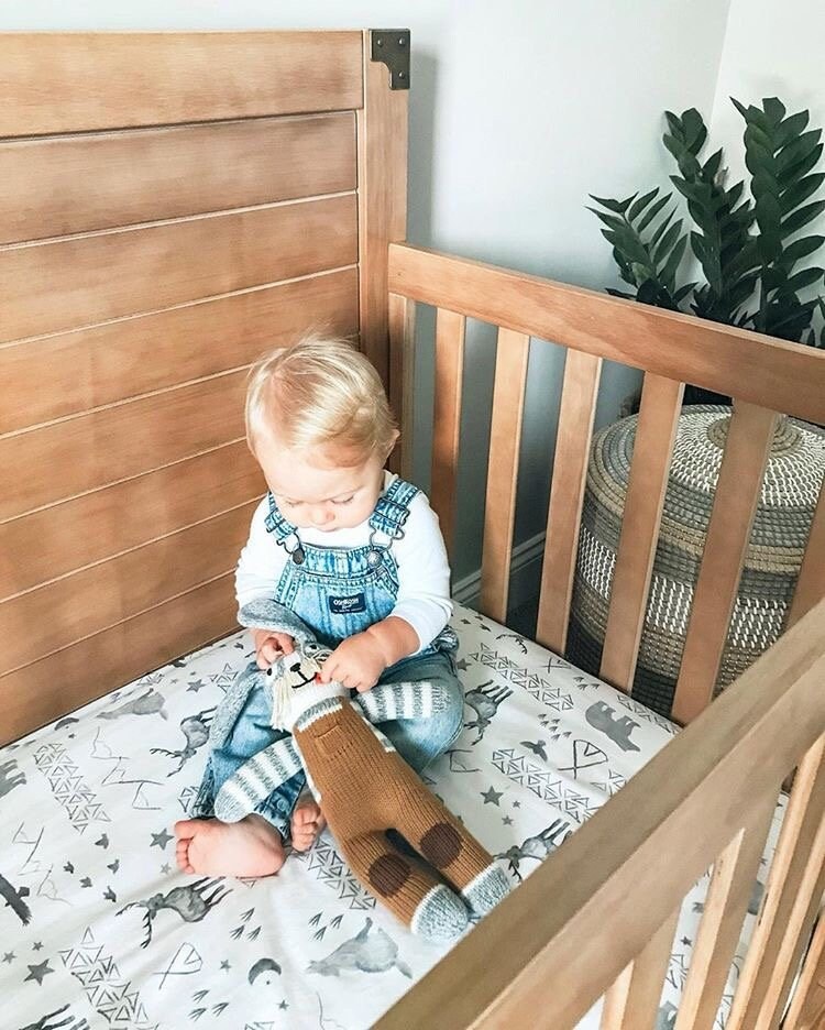 WOODLAND CRIB BEDDING. Woodland baby sheet. Deer baby bedding. Etsy