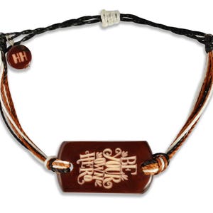 Winners Never Quit Inspirational Bracelet Mantra Bracelet Quote Friendship Bracelet Eco Friendly Gift Best Friend Gift Tagua Nut Jewelry
