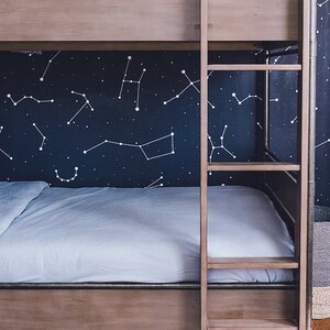Constellations, Removable Wallpaper Dark Blue, Kids Room Wall Decor, Cosmos Pattern, Peel and Stick, Baby Boy Wallpaper, 73 image 3