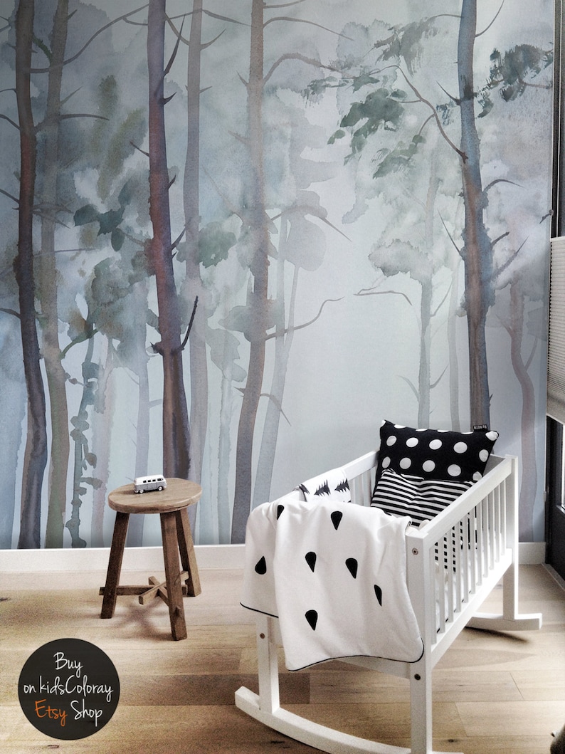 Nature Forest Wall Mural L And Stick Gloomy Trees Nature Forest Wall Mural L And Stick Gloomy Trees Image 0