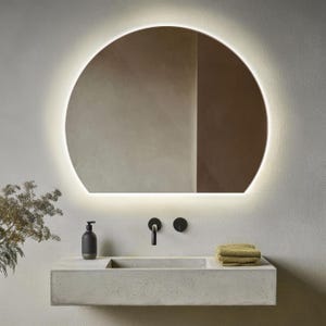 Luxury LED Mirror, Minimalist Vanity Mirror, Aesthetic Mirror with LED lights, Large Mirror with Light, Frameless Mirror