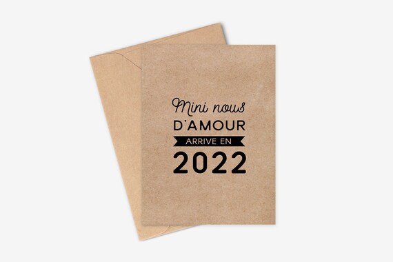 Carte Annonce Grossesse Mini Nous D Amour Arrive Etsy France