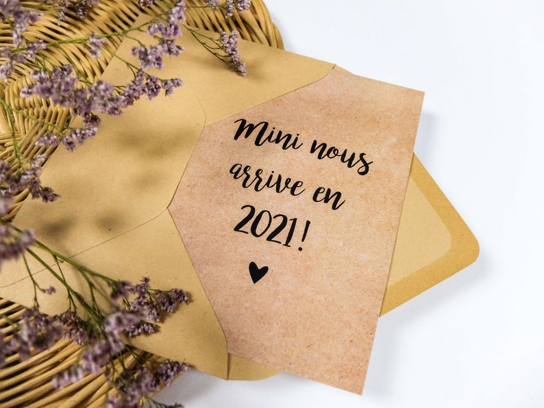 Carte annonce Grossesse 2021/2022 Mini nous design kraft. Etsy Carte annonce Grossesse 2021/2022 Mini nous design kraft. Etsy