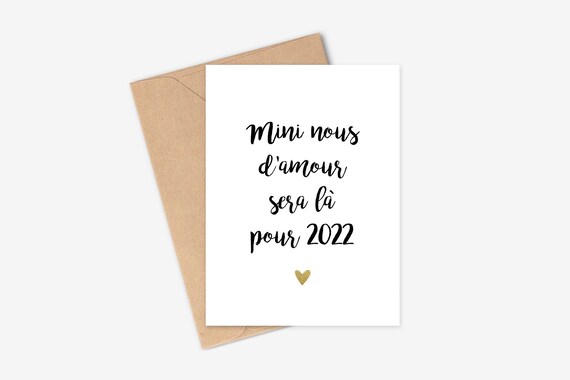 Carte Annonce Grossesse Mini Nous D Amour Sera La Pour Etsy France