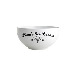 Tazón de helado personalizado, regalo de San Valentín, regalo de cumpleaños, tazón de refrigerio único con helado, regalo del Día de la Madre, cumpleaños, regalo grupal