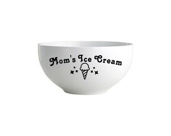 Personalized Ice Cream Bowl, Ice Cream gift, Birthday gift, Mothers Day Gifts, Snack Bowl, Christmas Gift, Valentines gift, Father's Day