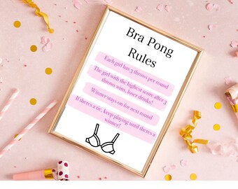 Digital Download Bachelorette Bra Pong Party Game, Bachelorette Party, Printable Bachelorette Games, Girls Party Game, Drinking Game