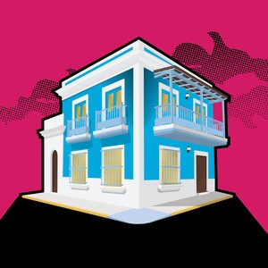 Old San Juan House - Poster - 12&quot; x 16&quot;