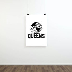 Queens NYC Unisphere Poster - New York City Landmark Art Print for Home or Office Decor