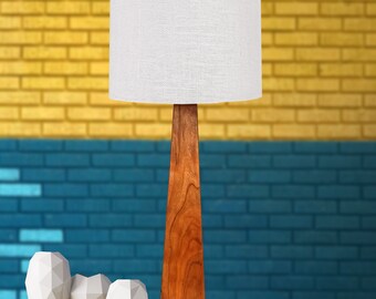 Small Modern Wood Lamp \u2013 Double Wood Table Lamp