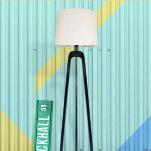 Floor Lamp, Danish Modern Tripod Lamp Shou Sugi Ban image 1