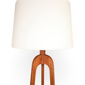 Floor Lamp, Danish Modern Tripod Lamp Cherry image 2