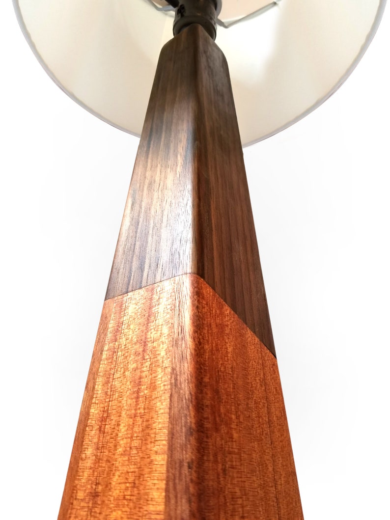 Small Modern Wood Lamp \u2013 Double Wood Table Lamp