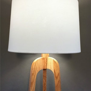 Floor Lamp, Danish Modern Tripod Lamp Oak image 2
