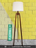 Floor Lamp, Danish Modern Tripod Lamp – Walnut