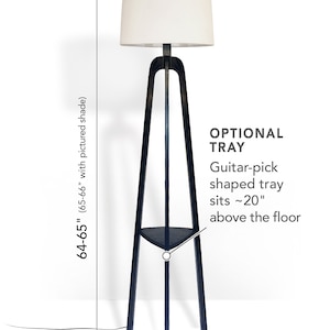 Floor Lamp, Danish Modern Tripod Lamp Shou Sugi Ban image 7