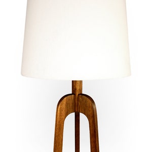 Floor Lamp, Danish Modern Tripod Lamp Walnut image 2