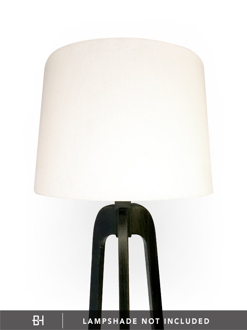 Floor Lamp, Danish Modern Tripod Lamp Shou Sugi Ban image 2