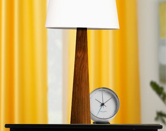 Table Lamp, Small Modern Wood Lamp – Walnut