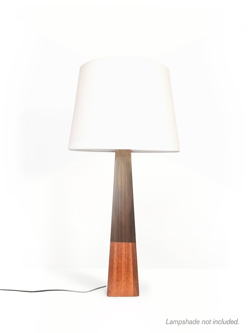 Small Modern Wood Lamp \u2013 Double Wood Table Lamp