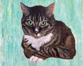 Custom Pet Portrait Painting, Original Art, Pet Art, Oil portrait, Acrylic Painting from Photo, Cat Portrait, Dog Portrait, Hand Painted