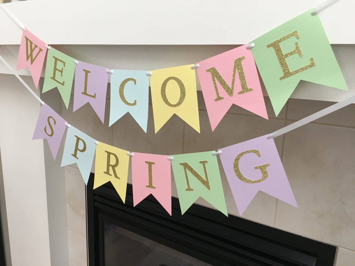 Welcome Spring Banner Spring Banner Seasonal Banner Spring - Etsy