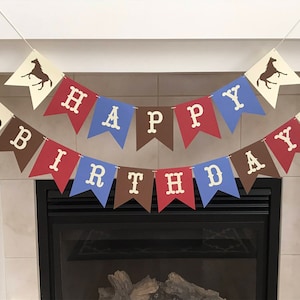 Cowboy Birthday Banner, Happy Birthday Banner, Cowboy Themed Party, Cowboy Party, Cowboy Decorations, Boy Birthday Banner, Photo Prop