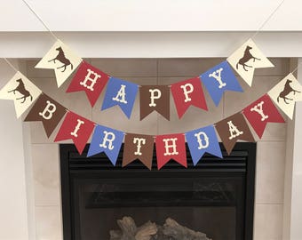 Cowboy Birthday Banner: Handmade Western Party Decor