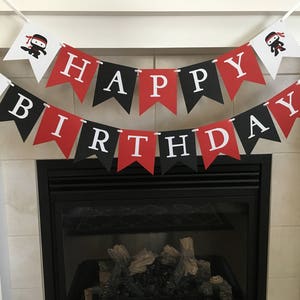Ninja Birthday Banner, Happy Birthday Banner, Boy Birthday Banner, Ninja Party Decorations, Kungfu Ninja, Photo Prop