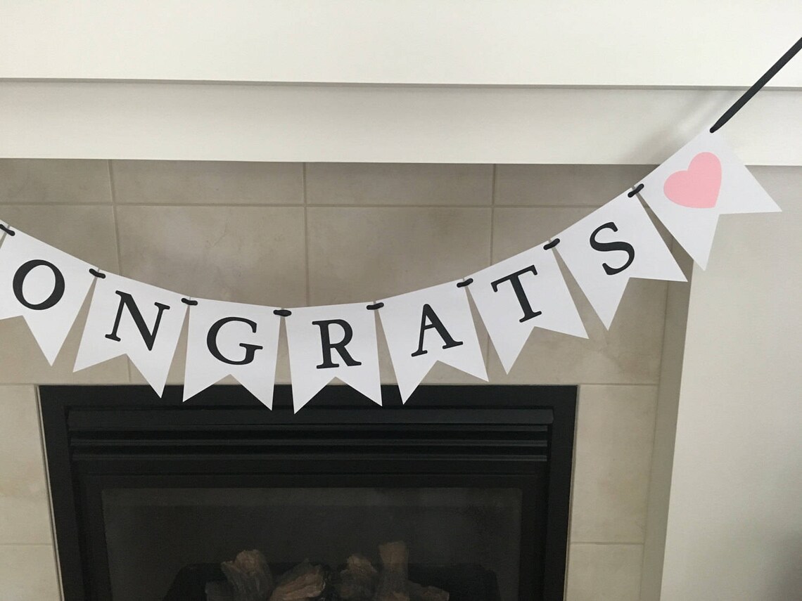 Congrats Banner Congratulations Wedding Banner Any Occasion Etsy