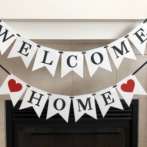 Welcome Home Banner, Military Homecoming, Homecoming Party Banner, Welcome Home Sign, Deployment Homecoming Banner, New Home, Housewarming