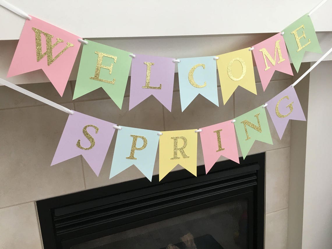 Welcome Spring Banner Spring Banner Seasonal Banner Spring - Etsy