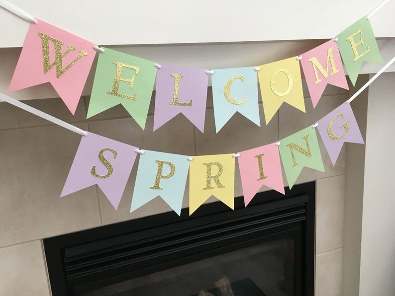 Welcome Spring Banner Spring Banner Seasonal Banner Spring - Etsy