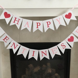 Valentine's Day Banner, Valentine's Decoration, Happy Valentine's Day, Valentines Day Decoration, Valentine's Banner image 1