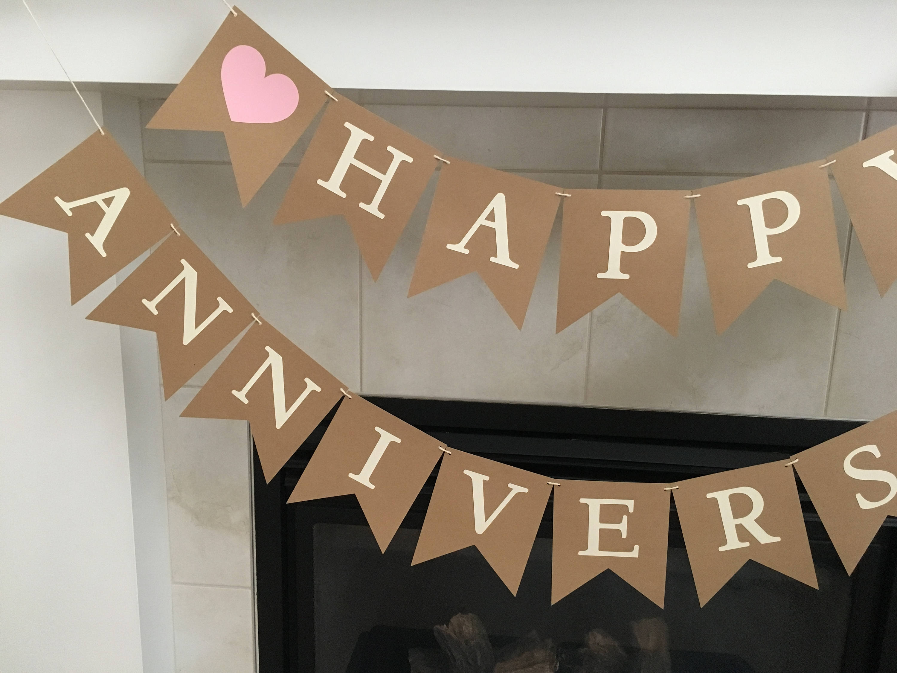 Happy Anniversary Banner Anniversary Banner Wedding Etsy
