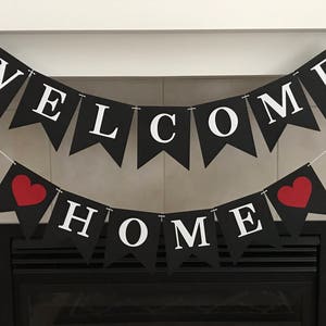 Welcome Home Banner, Military Homecoming, Homecoming Party Banner, Welcome Home Sign, Deployment Homecoming Banner, New Home, Housewarming