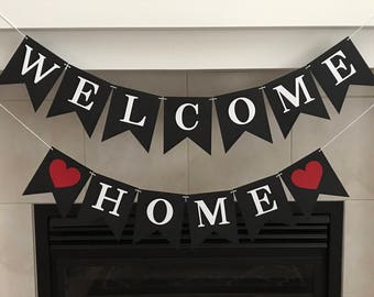 Welcome Home Banner: Military, New Home, Housewarming Party