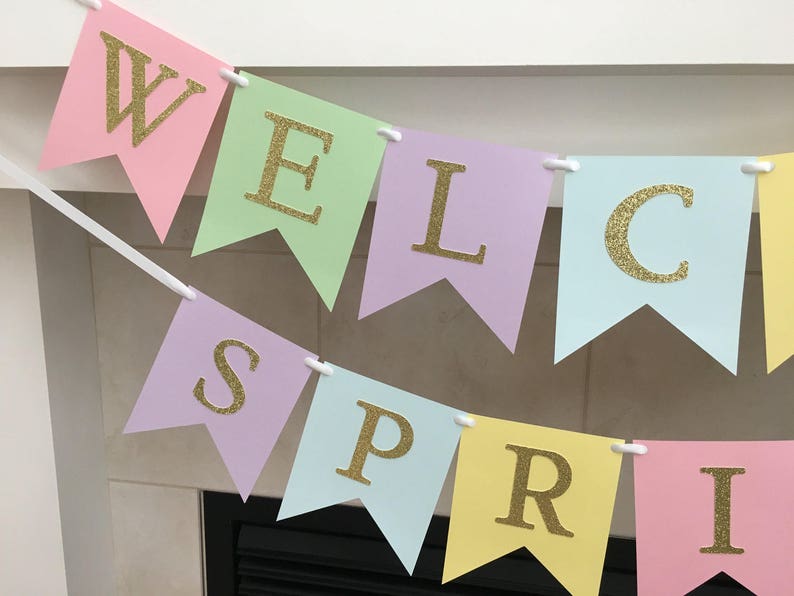 Welcome Spring Banner Spring Banner Seasonal Banner Spring | Etsy
