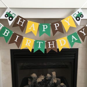 Farm Tractor Birthday Banner: Handmade Party Decor