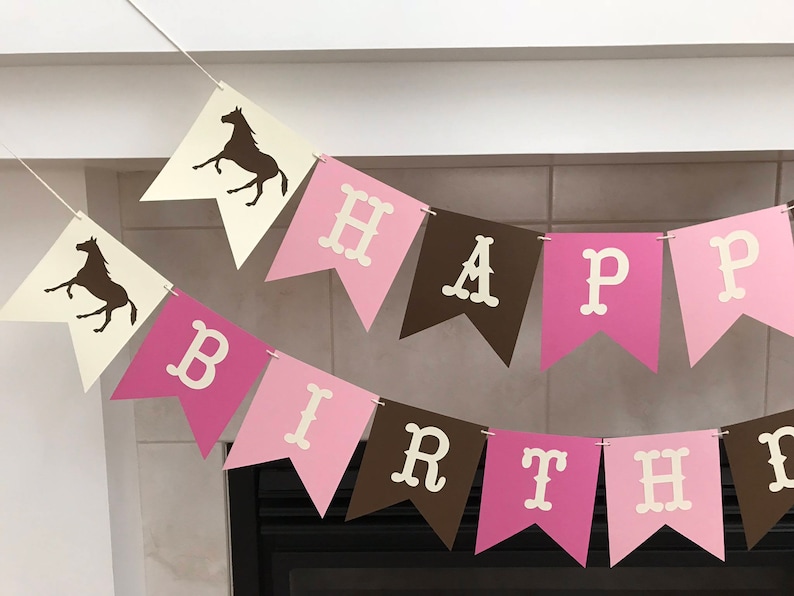 Cowgirl Birthday Banner Happy Birthday Banner Cowgirl Party | Etsy