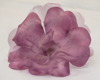 Textile frills garnish,Antique pink velvet applique,Vintage 50s millinery,Hat ancient adornment,Braided velvet foliages,veiling petal trim