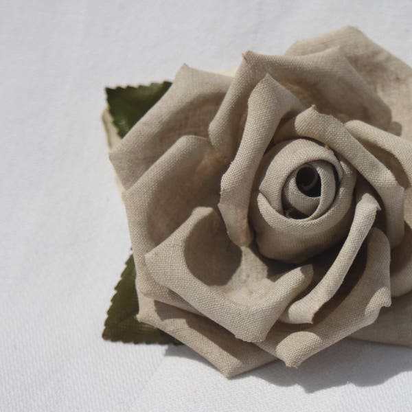 Vintage 60s nice taupe roses,Antique roses,art craft flower,millinery flower,wedding floral decoration,beige fabric roses,Flower for corsage