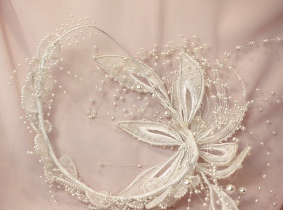 Vintage 80s headpiece wedding,Crown for brides,Br… - image 7