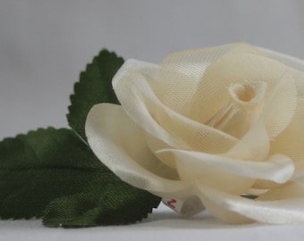 Vintage 80-90 little rose,Yellow roses,flower for art craft,floral garnish,millinery flowers,wedding floral decoration,flower for corsage