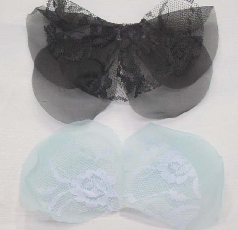 Black lacework petals,antique veiling petals garnish,Vintage Millinery veil trims,floral art-craft,flowers making,Needles works adornment